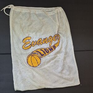 Vintage Evanger Lions Basketball Mesh Laundry Bag